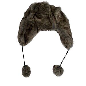 american eagle outfitters as new beige faux fur trappers hat